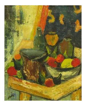 Henri d'Anty Abstract Still Life Oil on Canvas