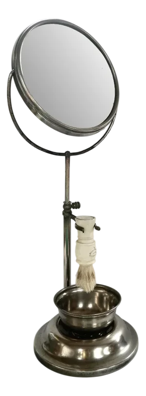 Vintage Adjustable Pedestal Shaving Mirror, 1930s