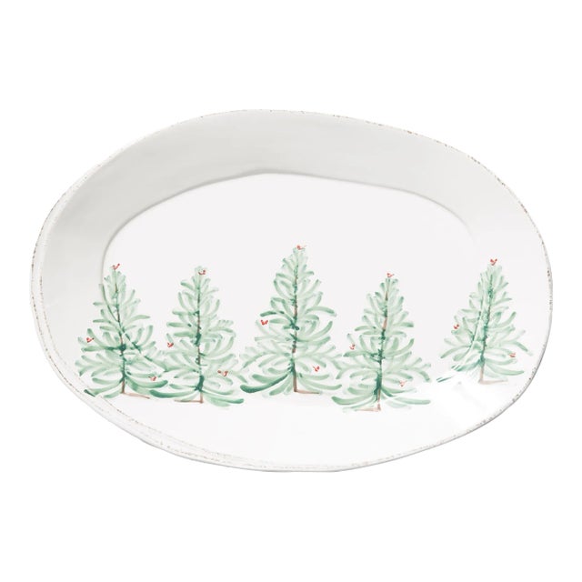 VIETRI Lastra Holiday Oval Platter For Sale