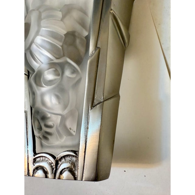 Glass 1920s Pair of French Art Deco Sconces by Genet Et Michon For Sale - Image 7 of 11