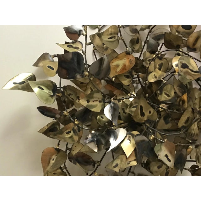 1970s Mid-Century Modern Manner of C. Jeré Brass Tree Wall Art Sculpture For Sale In New York - Image 6 of 11
