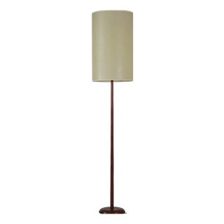 Mid-Century Modern Teak Floor Lamp with Fiberglass Lampshade, 1960s For Sale