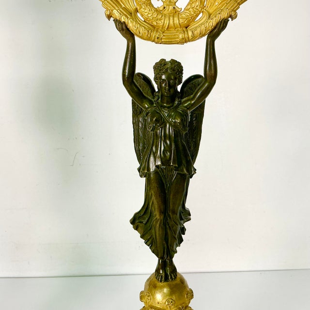 Early 19th C. Antique French Empire Pierre-Philippe Thomire Winged Nike Victory Candelabras - A Pair, Attributed For Sale - Image 6 of 18