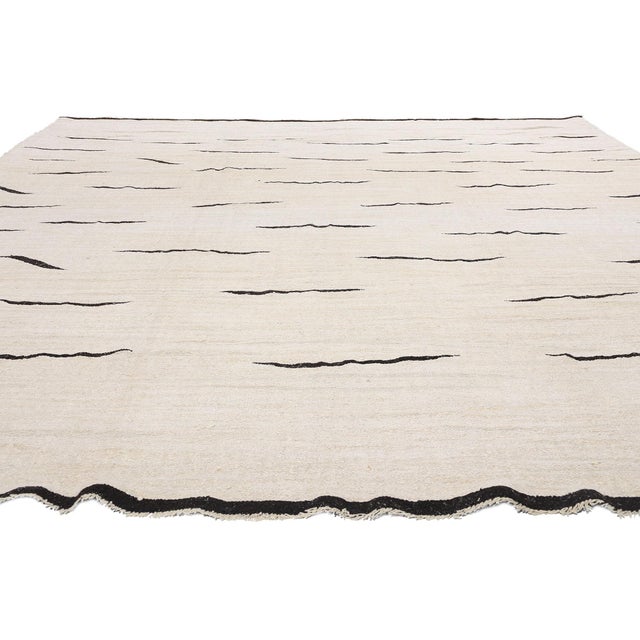 Contemporary Vintage Turkish Kilim Rug - 11'03 X 13'10 For Sale - Image 3 of 9