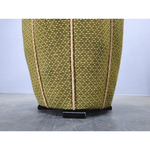 Gold Art Deco Stool attributed to Jindrich Halabala, Former Czechoslovakia, 1930s For Sale - Image 8 of 10