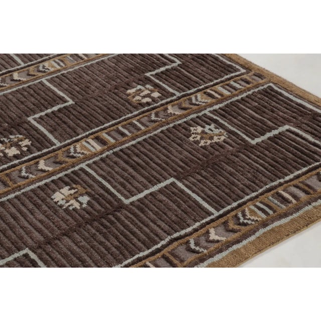 Art Deco Contemporary Art Deco Style Geometric Wool Rug by Rug & Kilim, India For Sale - Image 3 of 10