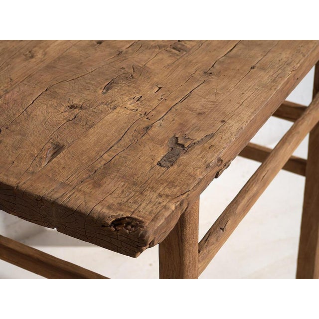 Rustic Antique Wooden Console Table, 1920 For Sale - Image 3 of 14
