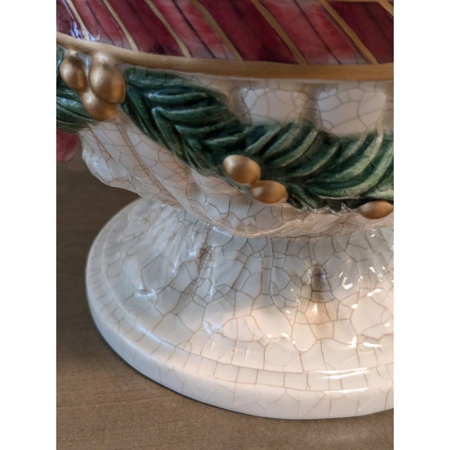 Late 20th Century Fitz & Floyd Classic Ceramic Cherub Holiday Christmas Xmas Tree Ornaments Non Lighted For Sale - Image 5 of 18