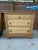 Pair of Coastal Seagrass bachelor chest nightstands with pencil Reed rattan, wood laminated top and new glass tops. Three...