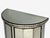 Glass Hollywood Regency Style, Distressed Glass, Mirrored Demilune Cabinet For Sale - Image 7 of 12