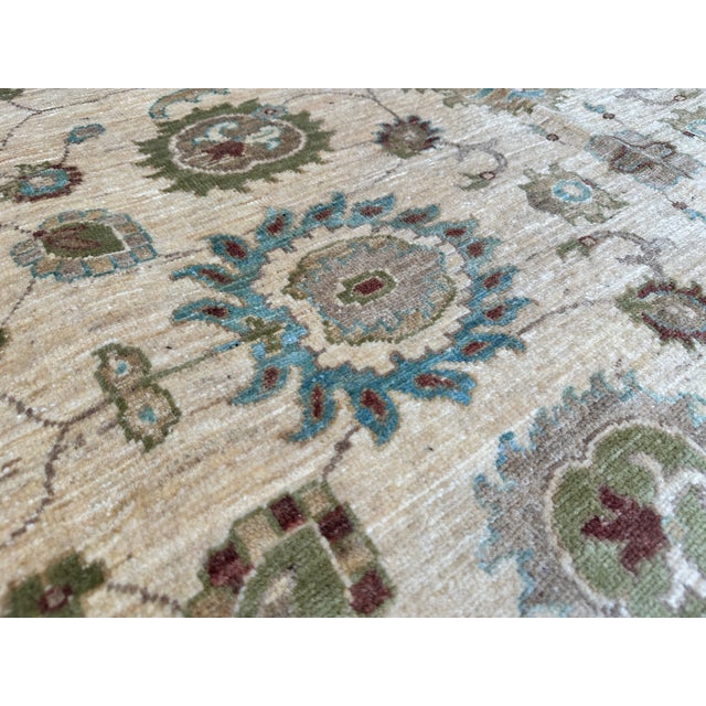 Hand-Knotted Oushak Style Wool Area Rug - 8'1" X 10'0" For Sale - Image 12 of 15