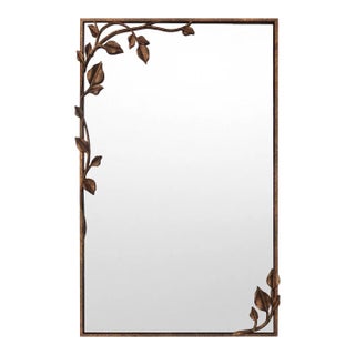 Tobacco Graceful Leaf Mirror Wall Mirror For Sale