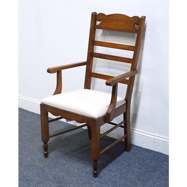 Pennsylvania House Pennsylvania House Early American Country Style Ladderback Dining Arm Chair For Sale - Image 4 of 10