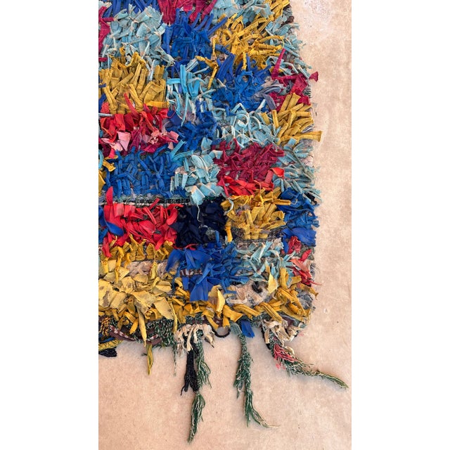Textile 1980s Moroccan Colorful Vintage Rug - 3'9" X 5'9" Ft For Sale - Image 7 of 8