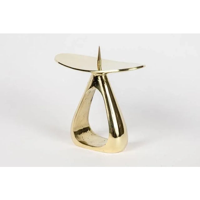Carl Auböck Carl Auböck #3470 Polished Brass Candleholder- A Pair For Sale - Image 4 of 11