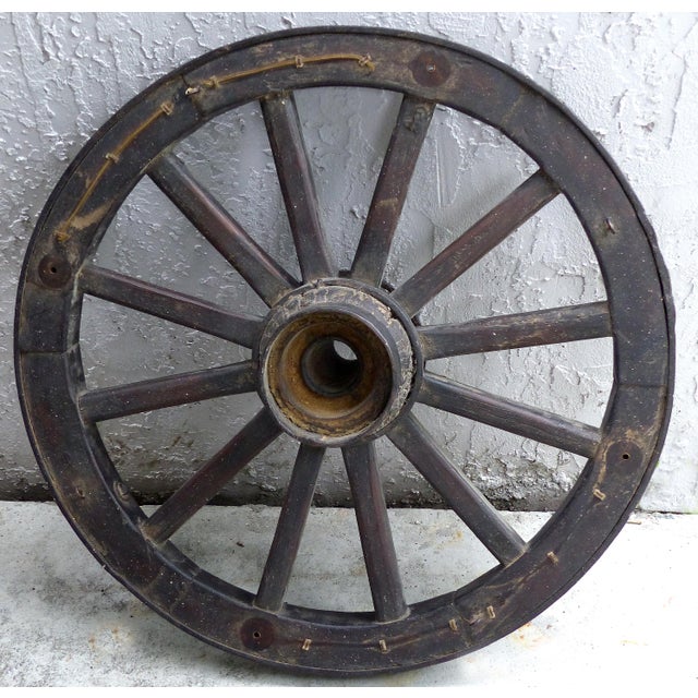 Antique Steel Wagon Wheel Chairish