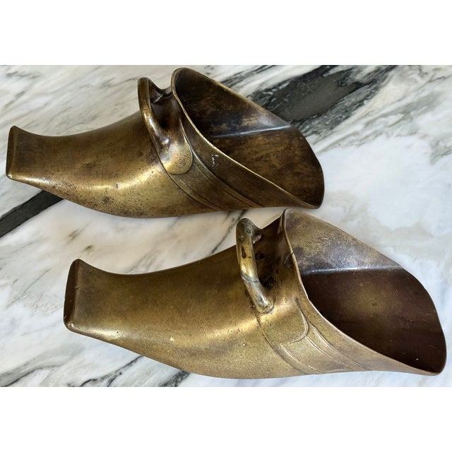 Spanish Revival Antique Brass Conquistador Equestrian Stirrups - A Pair For Sale - Image 12 of 17