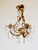 ItalianTole Gold Double Arm Candle Sconce With Crystals For Sale - Image 10 of 12