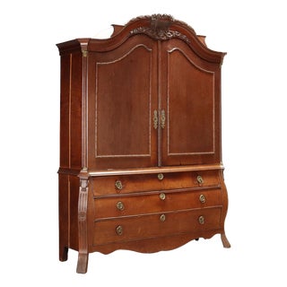 19th Century Dutch Oak Cabinet For Sale
