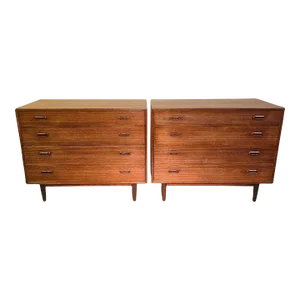 1960s Pair of Danish Modern Bachelors Chests