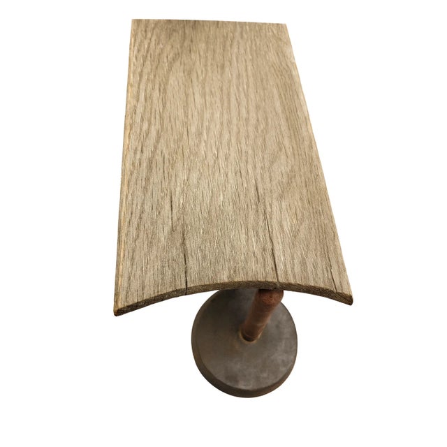 Brown Antique Limoges Factory Artist’s Cast Iron & Wood Detailing Armrest – 1916 For Sale - Image 8 of 11