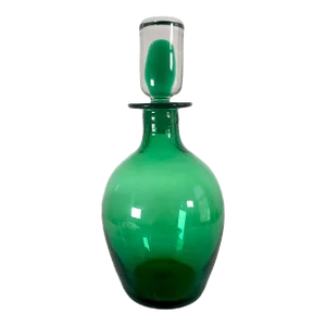 1970's Emerald Green Model 7320 Decanter by John Nickerson for Blenko