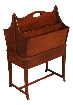 Edwardian Newspaper Rack in Mahogany