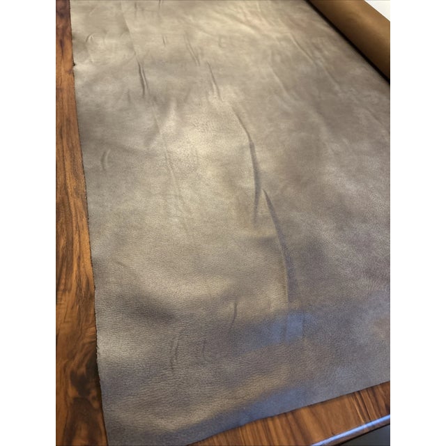 Arhaus Arhaus Eco Leather Upholstery Fabric – Eagle Cres Mushroom – 6 Yards For Sale - Image 4 of 11