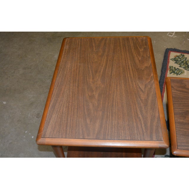 1960s 1960s Mid Century Modern Lane Teak Rectangle Coffee Table & 2 End / Side Tables 3 Piece Set For Sale - Image 5 of 18