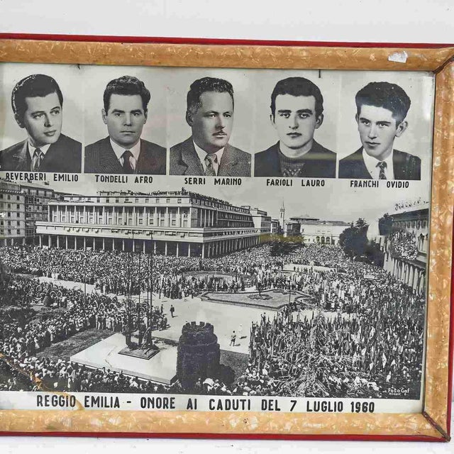 Commemorative Poster Reggio Emilia Honor to the Fallen of July 7, 1961