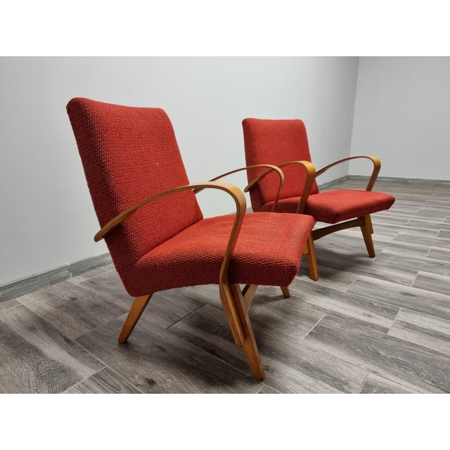 Wood Set of Armchairs by Frantisek Pirak for Tatra For Sale - Image 7 of 15