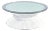 McGuire Coastal White Rattan Wheat Sheaf Coffee Table With Round Glass For Sale