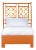 Lattice Back Platform Bed Twin Extra Long, Citrus Orange For Sale