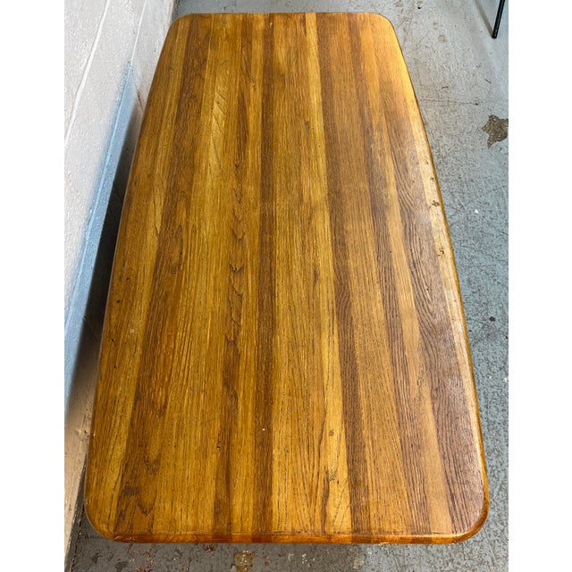 Mid 20th Century Solid Modern Oak Butcher Block Coffee Table For Sale In New York - Image 6 of 10
