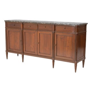 Mahogany and Marble Sideboard, 1890s For Sale