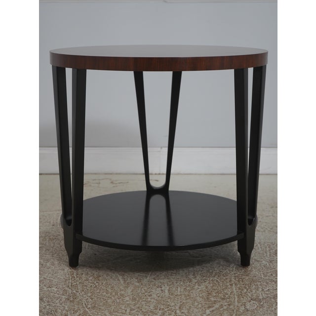 Traditional Pair of Henredon Acquisitions 2 Tier Round Tables For Sale - Image 3 of 16