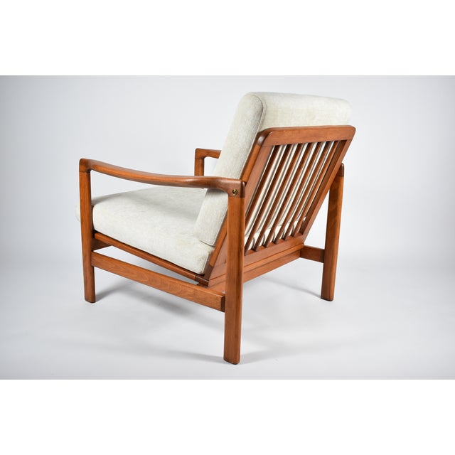 Scandinavian Beige Armchair in Teak Wood, 1960s For Sale - Image 11 of 18