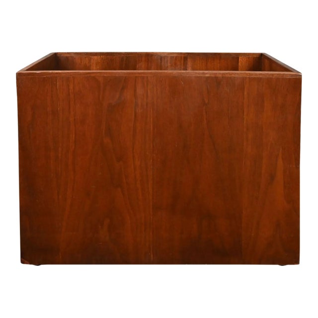 Mid-20th Century Mid Century Modern Scandinavian Modern Walnut Magazine or File Box For Sale