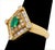 Metal 18k Yellow Gold, Emerald & Diamond Ring For Sale - Image 7 of 8
