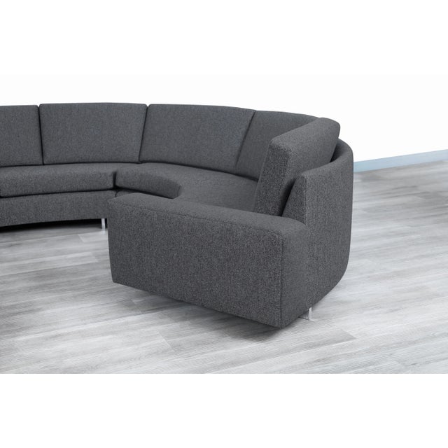 1970s Mid-Century Modern Circular Sectional Sofa Attributed to Milo Baughman ,1970s For Sale - Image 5 of 10