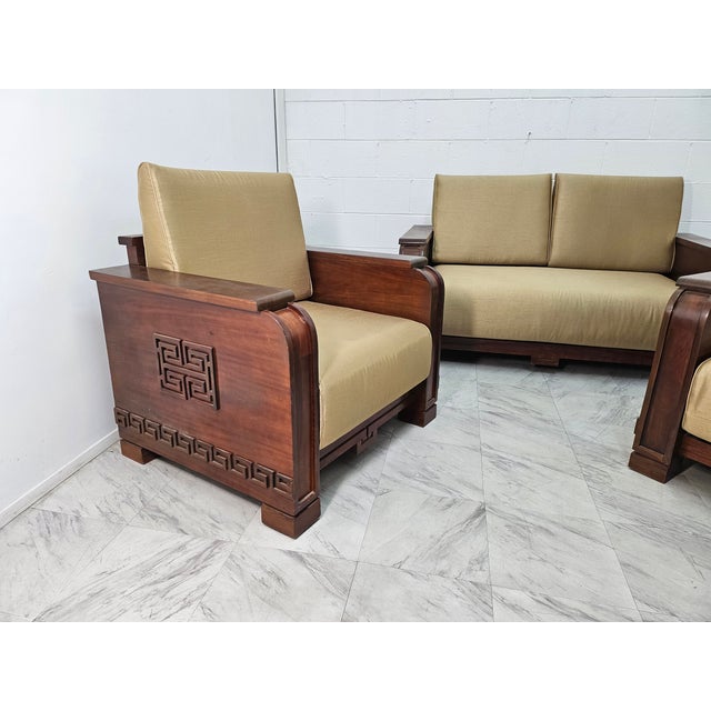 Mid-Century Modern Vintage Custom Sofa Set For Sale - Image 3 of 15