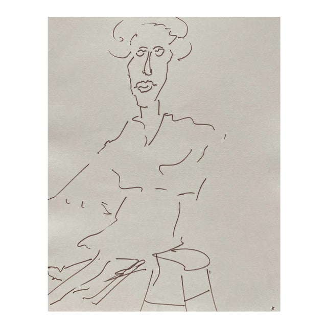 1960s Frank Wallace Mid Century Figure Drawing For Sale