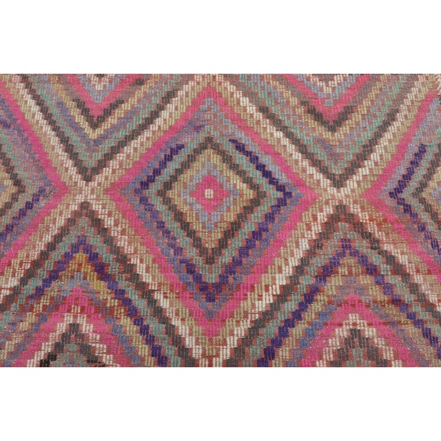 Vintage Embroidered Kilim - 62" X 120" For Sale - Image 4 of 12