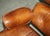 Set of Brown Leather Lounge Armchair and Ottoman with Bentwood Frame from Artsome For Sale - Image 13 of 18