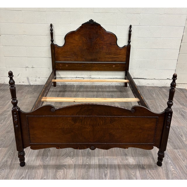 Mid 20th Century Vintage Nicholson-Kendle Furniture Full Size French Louis XV Style Bed Frame For Sale - Image 5 of 17