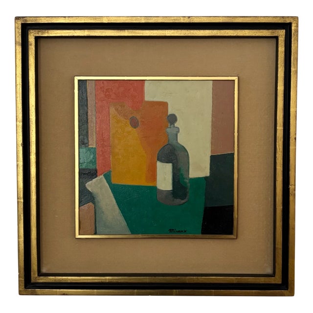 André Minaux, Still Life, Oil on Cardboard For Sale