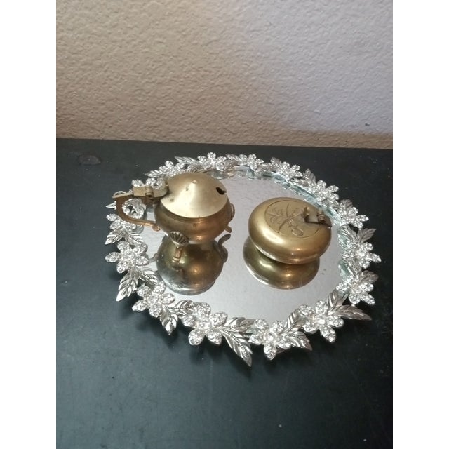 1950s 1950s Gorgeous Pair of Art Noveau Brass Snuff Holders For Sale - Image 5 of 8