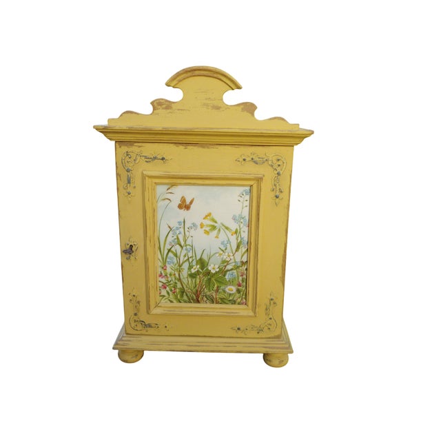 Vintage Shabby Chic Oak Cabinet, 1960s For Sale - Image 14 of 14