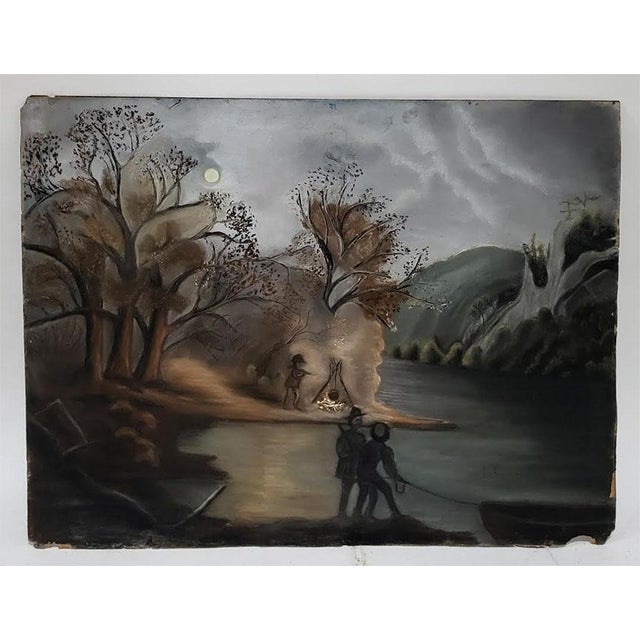 Hudson River School Style or American Folk Art Traditions of the Victorian Era. For Sale - Image 4 of 16