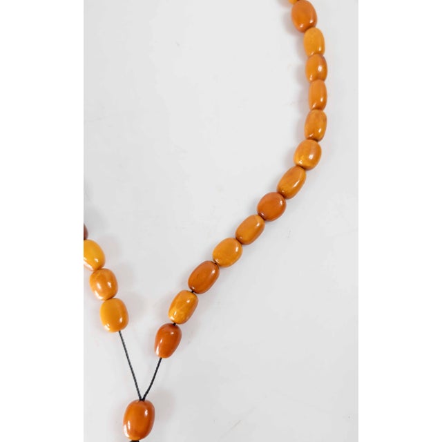 Amber 20th Century Butterscotch Egg Yolk Amber Prayer Necklace For Sale - Image 8 of 12
